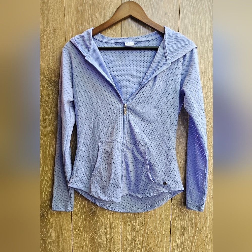 BuffBunny Rain Water Blue Mesh Jacket Medium Gym Wear